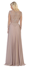 Load image into Gallery viewer, LA Merchandise LA1615 Elegant Long Sleeve Mother of the Bride Dress - - LA Merchandise