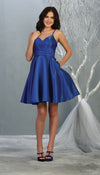 Load image into Gallery viewer, LA Merchandise LA1654 Spaghetti Straps Pockets Simple Hoco Dress - - LA Merchandise