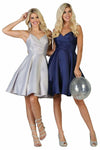 Load image into Gallery viewer, LA Merchandise LA1654 Spaghetti Straps Pockets Simple Hoco Dress - SILVER - LA Merchandise