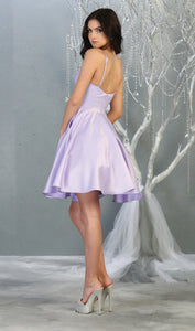LA Merchandise LA1654 Spaghetti Straps Pockets Simple Hoco Dress - - LA Merchandise