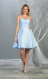 Load image into Gallery viewer, LA Merchandise LA1654 Spaghetti Straps Pockets Simple Hoco Dress - BABY BLUE - LA Merchandise