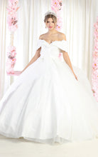 Load image into Gallery viewer, LA Merchandise LA165 Foldover Embroidered Ball Gown - IVORY - LA Merchandise