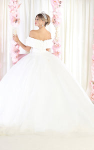 LA Merchandise LA165 Foldover Embroidered Ball Gown - - LA Merchandise