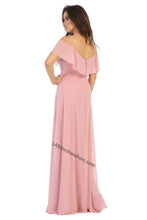 Load image into Gallery viewer, LA Merchandise LA1686 Wholesale Bridesmaid Off Shoulders Chiffon Dress - - LA Merchandise