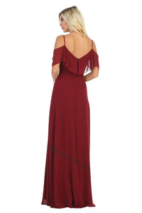 LA Merchandise LA1686 Wholesale Bridesmaid Off Shoulders Chiffon Dress - - LA Merchandise