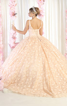 Load image into Gallery viewer, LA Merchandise LA168 Floral Applique V-Neck Corset Quinceanera Ball Gown - - LA Merchandise