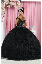 Load image into Gallery viewer, LA Merchandise LA172 Glitter Corset Back Ball 3D Applique Ball Gown - - Dress LA Merchandise