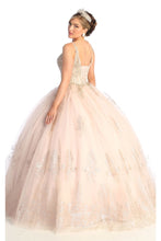 Load image into Gallery viewer, LA Merchandise LA173 Embroidered Sleeveless Quince Ball Gown - - LA Merchandise