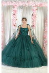 Load image into Gallery viewer, LA Merchandise LA185 Wholesale Embroidered Quinceanera Ball Gown - HUNTER GREEN - LA Merchandise