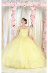Load image into Gallery viewer, LA Merchandise LA185 Wholesale Embroidered Quinceanera Ball Gown - YELLOW - LA Merchandise
