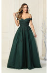 Load image into Gallery viewer, LA Merchandise LA1866 Sweet 16 Off The Shoulder Gown - HUNTER GREEN - LA Merchandise