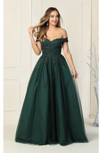 Load image into Gallery viewer, LA Merchandise LA1866 Sweet 16 Off The Shoulder Gown - HUNTER GREEN - LA Merchandise