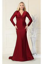 Load image into Gallery viewer, LA Merchandise LA1873 Long Sleeve Bodycon Dress - BURGUNDY - LA Merchandise