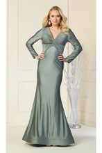 Load image into Gallery viewer, LA Merchandise LA1873 Long Sleeve Bodycon Dress - SAGE - LA Merchandise