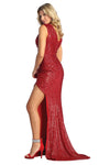 Load image into Gallery viewer, LA Merchandise LA1874 Sleeveless V-Neck Ruched Sequin Bodycon Dress - - LA Merchandise