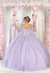 Load image into Gallery viewer, LA Merchandise LA187 Corset Floral Quinceanera Ball Gown with Detachable Sleeves - - LA Merchandise