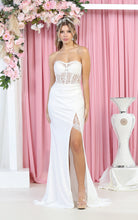Load image into Gallery viewer, LA Merchandise LA1887B Sexy Sheer Boned Bodice Bridal Dress Ivory - IVORY - LA Merchandise