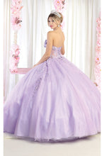 Load image into Gallery viewer, LA Merchandise LA188 Strapless Floral Quinceanera Dress - Lilac - Dress LA Merchandise
