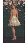 Load image into Gallery viewer, LA Merchandise LA1894 Short A-Line Floral Glitter Cocktail Party Dress - - LA Merchandise