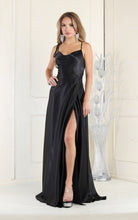 Load image into Gallery viewer, LA Merchandise LA1901 Long Bridesmaids Satin Dress - BLACK - LA Merchandise