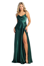 Load image into Gallery viewer, LA Merchandise LA1901 Long Bridesmaids Satin Dress - HUNTER GREEN - LA Merchandise