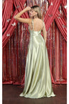 Load image into Gallery viewer, LA Merchandise LA1901 Long Slit Scoop Neck Bridesmaids Satin Dress - - LA Merchandise
