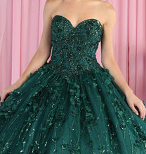 Load image into Gallery viewer, LA Merchandise LA190 Strapless Corset 3D Floral Quinceanera Ball Gown - - LA Merchandise