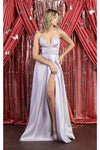 Load image into Gallery viewer, LA Merchandise LA1910 Corset Deep V-Neck Prom Gown - LILAC - Dress LA Merchandise