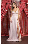Load image into Gallery viewer, LA Merchandise LA1910 Corset Deep V-Neck Prom Gown - ROSE GOLD - Dress LA Merchandise