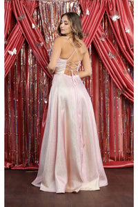 LA Merchandise LA1910 Corset Deep V-Neck Prom Gown - - Dress LA Merchandise