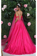 Load image into Gallery viewer, LA Merchandise LA191 Cape Sleeves Embroidered Ball Quince Dress - - Dress LA Merchandise