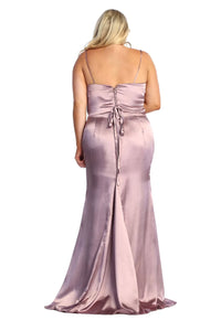 LA Merchandise LA1931 Simple Satin Plus Size Dresses - - LA Merchandise
