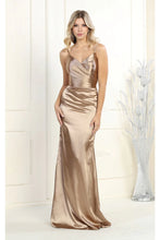 Load image into Gallery viewer, LA Merchandise LA1931 Simple Satin Plus Size Dresses - MOCHA - LA Merchandise