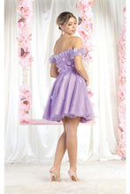 Load image into Gallery viewer, LA Merchandise LA1934 Off Shoulder 3D Floral Homecoming Dress - - LA Merchandise
