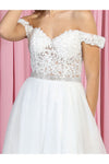 Load image into Gallery viewer, LA Merchandise LA1935B Off The Shoulder A-line Bridal Dress - - LA Merchandise
