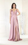 Load image into Gallery viewer, LA Merchandise LA1945 A-Line V-Neck Long Formal Evening Gown - MAUVE - LA Merchandise