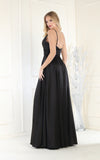 Load image into Gallery viewer, LA Merchandise LA1945 A-Line V-Neck Long Formal Evening Gown - - LA Merchandise