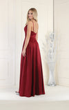 Load image into Gallery viewer, LA Merchandise LA1945 A-Line V-Neck Long Formal Evening Gown - - LA Merchandise
