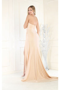 LA Merchandise LA1946 Ruched Bodice Formal Evening Gown - - Dress LA Merchandise
