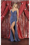 Load image into Gallery viewer, LA Merchandise LA1946 Ruched Bodice Formal Evening Gown - MIDNIGHT BLUE - Dress LA Merchandise