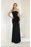 Load image into Gallery viewer, LA Merchandise LA1947 Simple Stretchy Evening Gown - BLACK - Dress LA Merchandise