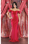 Load image into Gallery viewer, LA Merchandise LA1948 Puffed Sleeve Off Shoulder Bridesmaid Gown - BURGUNDY - LA Merchandise