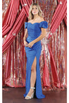 Load image into Gallery viewer, LA Merchandise LA1948 Puffed Sleeve Off Shoulder Bridesmaid Gown - ROYAL BLUE - LA Merchandise