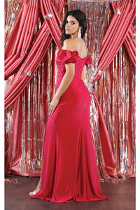 LA Merchandise LA1948 Puffed Sleeve Off Shoulder Bridesmaid Gown - - LA Merchandise