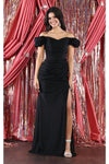 Load image into Gallery viewer, LA Merchandise LA1948 Puffed Sleeve Off Shoulder Bridesmaid Gown - BLACK - LA Merchandise