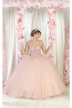 Load image into Gallery viewer, LA Merchandise LA194 Sheer Bodice Corset Quinceanera Dress - ROSE GOLD - LA Merchandise