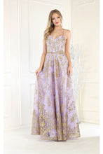 Load image into Gallery viewer, LA Merchandise LA1951 Glitter Sexy Prom Gown - LILAC GOLD - LA Merchandise