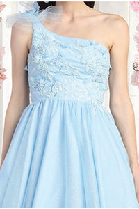 LA Merchandise LA1952 3D Floral Applique Homecoming Dress - - Dress LA Merchandise