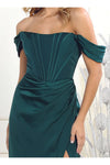 Load image into Gallery viewer, LA Merchandise LA1953 Off The Shoulder Bone Corset Long Evening Gown - - LA Merchandise