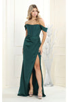 Load image into Gallery viewer, LA Merchandise LA1953 Off The Shoulder Bone Corset Long Evening Gown - HUNTER GREEN - LA Merchandise